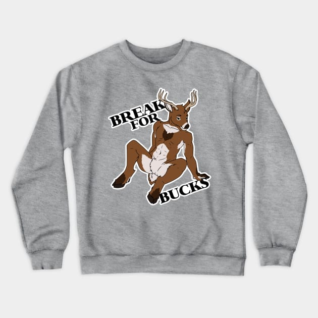 Break for Bucks Crewneck Sweatshirt by Femerithian